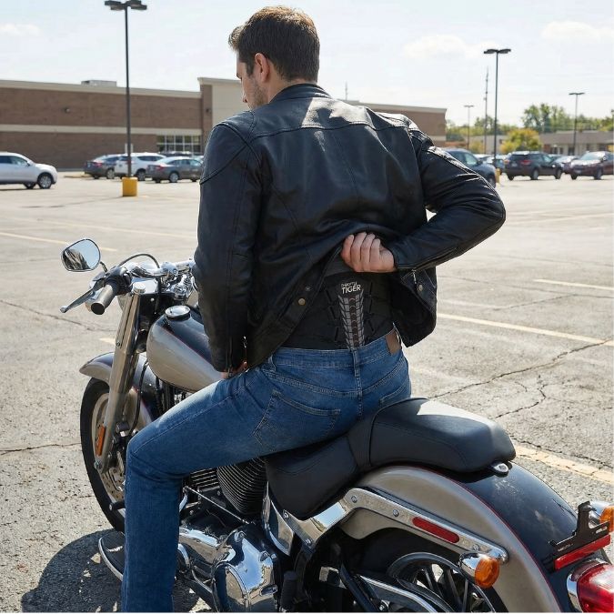 Motorcycle Back Support Motorcycle Back Support - Riding, Driving & On Your Feet – Throttle Tiger