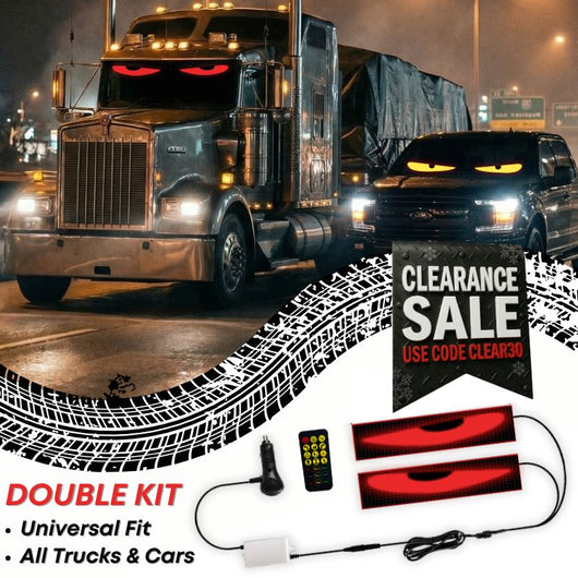 LED Windshield Eyes │ Night - Time Visibility With Style - Throttle Tiger