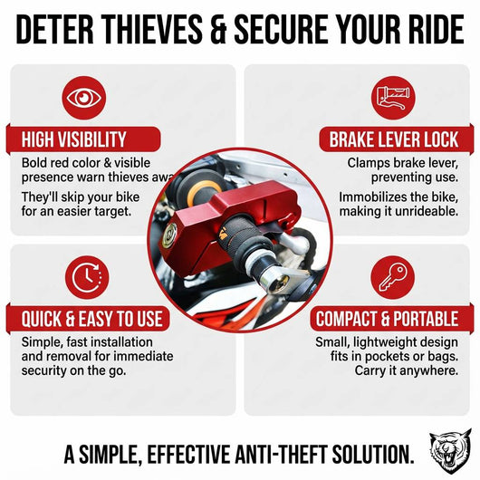 Motorcycle Handlebar Lock - Throttle Tiger