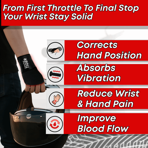Throttle Tiger Wrist Support - Ride Without Wrist Pain