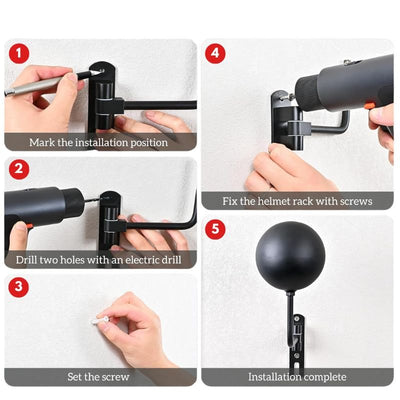 Wall Mount Motorcycle Helmet Hanger - Throttle Tiger