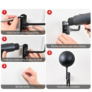 Wall Mount Motorcycle Helmet Hanger